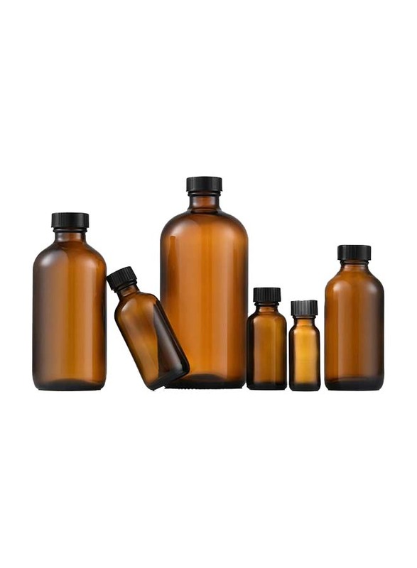 60ml 12-Piece Glass Bottle with Conical Inner Leakproof Cap, FOSBLSH0244, Brown