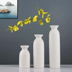 Elegant Vases Ceramic Vase, 24 x 6 x 8cm, White