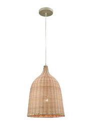 Ratan Pendant Lamp, Warm Light