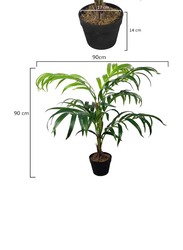 Nearly Natural Real Touch Artificial Chamaedorea Plant, 70 x 70 x 120cm, Green/Brown