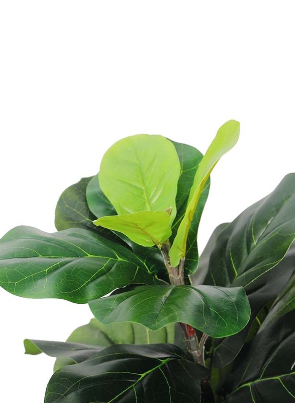 Nearly Natural Real Touch Artificial Fiddle Leaf, 80 x 80 x 180cm, Green/Brown