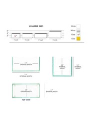 Rectangle Flower Glass Vase Decorative Centerpiece for Home Or Wedding, 10.2 x 20.3 x 10.2cm, Transparent