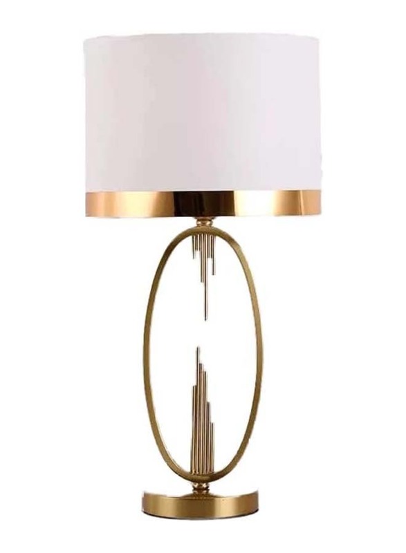 Lava Table Lamp, White/Gold