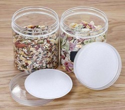 Clear Pet Plastic Jar with Plastic Lid, 4 x 1000ml, Transparent