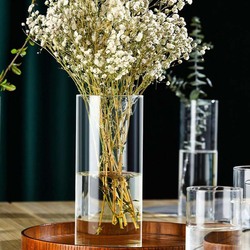 Glass Cylinder Vase, 15 x 15 x 40cm, Transparent