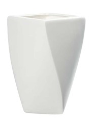 Twist Style Ceramic Vase, 17x12x12cm, White