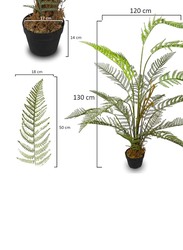 Nearly Natural Real Touch Artificial Areca Palm Tree, 120 x 120 x 130cm, Green/Brown