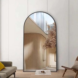 Frame Arch Shape Mirror for Floor Decoration, 140 x 140 x 220cm, Clear