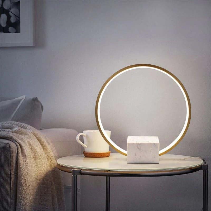 Marble Ring Table Lamp, Gold