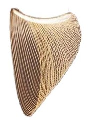 Wood Rings Modern Design Chandelier, 40 x 40 x 60cm, Gold