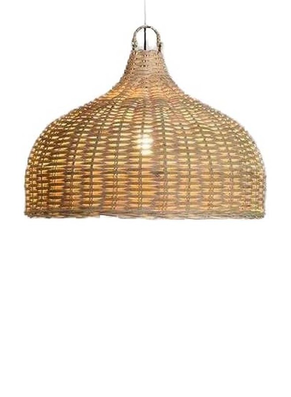 Ratan Pendant Lamp, Warm Light