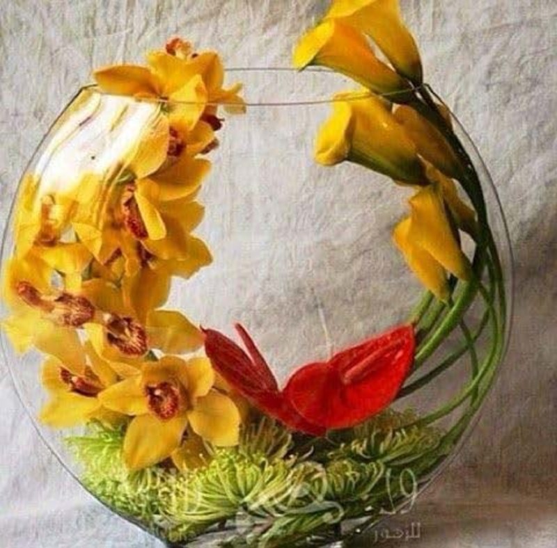 Glass Fish Bowl, 15 x 15 x 15cm, Transparent