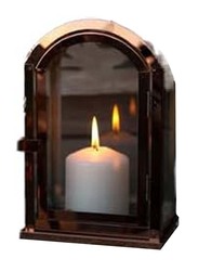 Outdoor Hurricane Dome Candle Lantern Set, 14.5 x 6 x 6cm, Rose Gold