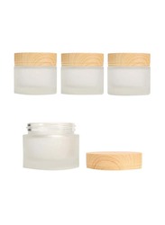 12-Piece Glass Cosmetics Jar With Plastic Screww Cap Lid, 50ml, Clear