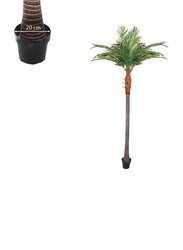 Nearly Natural Real Touch Artificial Palm Tree, 140 x 140 x 250cm, Green/Brown