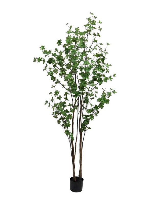 Nearly Natural Real Touch Artificial Fake Clover Leaf Plant, 85 x 85 x 200cm, Green/Brown