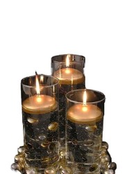 Unscented Natural Floating Candles, 20 Piece, Gold