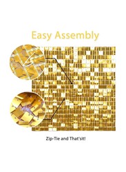 Shimmer Stand Square Wall Panels Backdrop, 24 Pieces, Gold