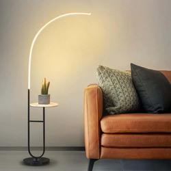 Curve Marble Table Floor Lamp, Multicolour