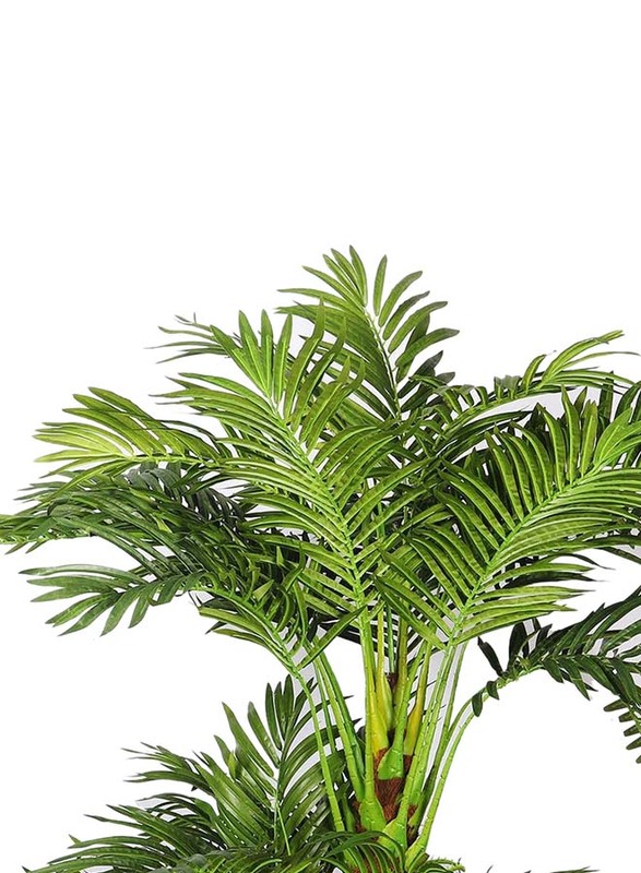 Nearly Natural Real Touch Artificial BroadLeaf Lady Palm, 90 x 90 x 170cm, Green/Brown