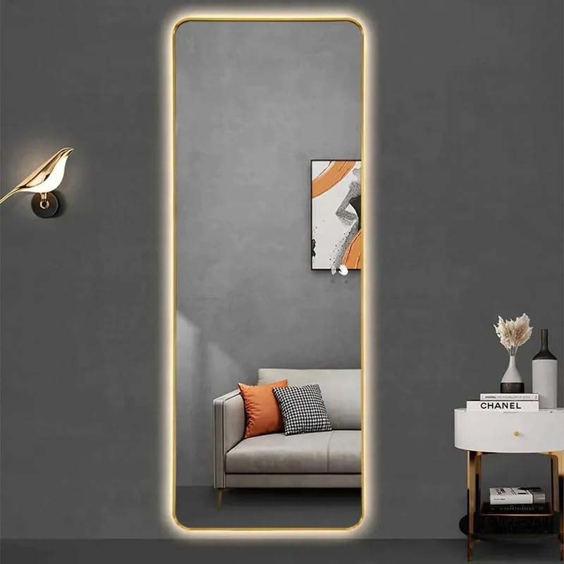 Rectangular Shape Framed Mirror for Home Wall Decoration, 60 x 60 x 150cm, Clear