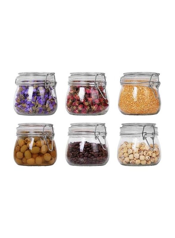 

Generic Glass Airtight Clip Jar with Glass Lid, 12 x 200ml, Transparent