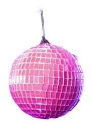 Reflective 10Cm Mirror Hanging Large Disco Ball Ornament For Party Holiday Wedding Dance And Music Festivals Decor, 6 Pieces, Pink