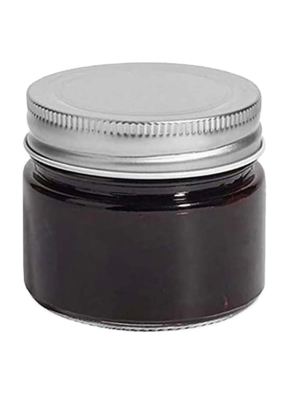 Mason Jar Black with Airtight Metal Lid, 12 x 200ml, Transparent