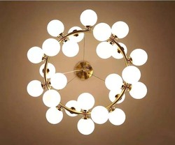 25 Stunning Bulbs Captivate In A Luxe Gold Setting Chandelier, 75 x 75 x 75cm, Multicolour