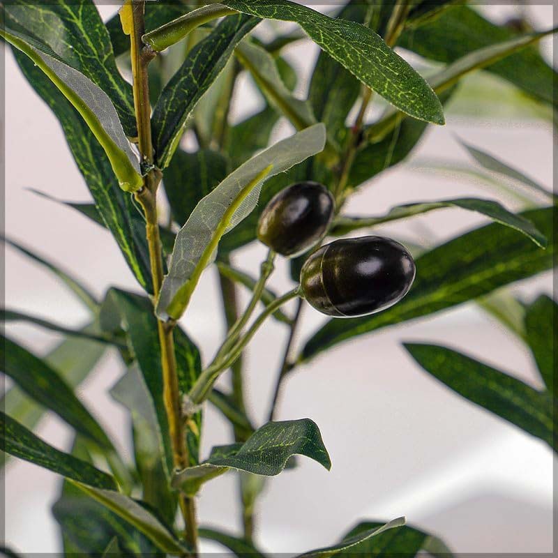 Nearly Natural Real Touch Artificial Olive Plant, 50 x 50 x 70cm, Green/Brown