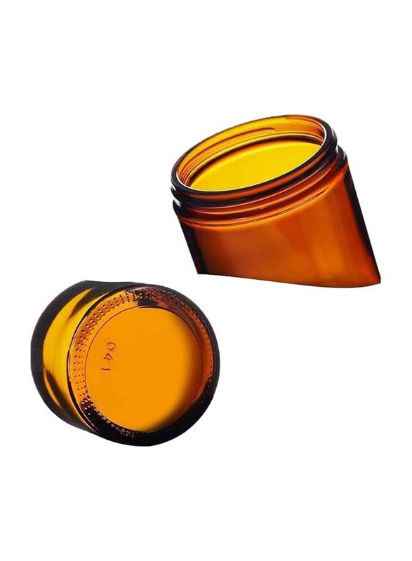 Dark Amber Cosmetics Jar With Plastic Lid, 12 Pieces, 120ml, 4 x 5.5cm, Brown