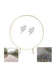 Round Backdrop Stand Metal Arch Decoration, 2-Meter, Gold