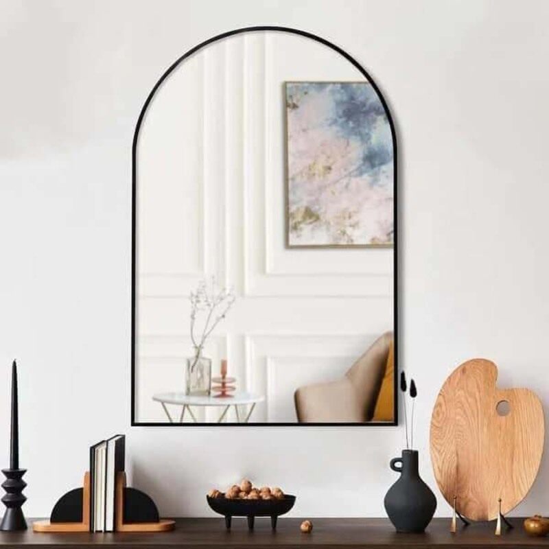 

Generic Mini Frame Arch Shape Wall Mirror, Black