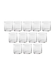 Glass Cylinder Vases Set, 10 x 10 x 10cm, 12 Pieces, Transparent