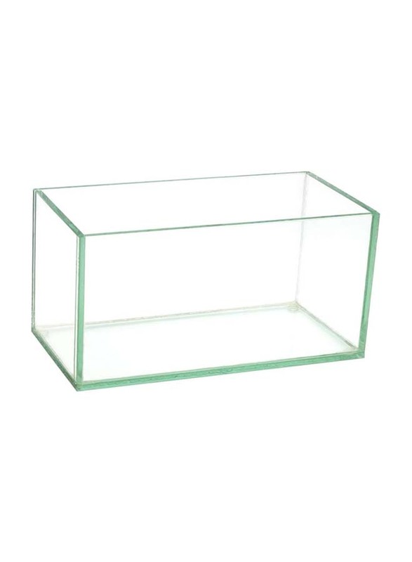 Rectangle Flower Glass Vase Decorative Centerpiece for Home Or Wedding, 10.2 x 20.3 x 10.2cm, Transparent