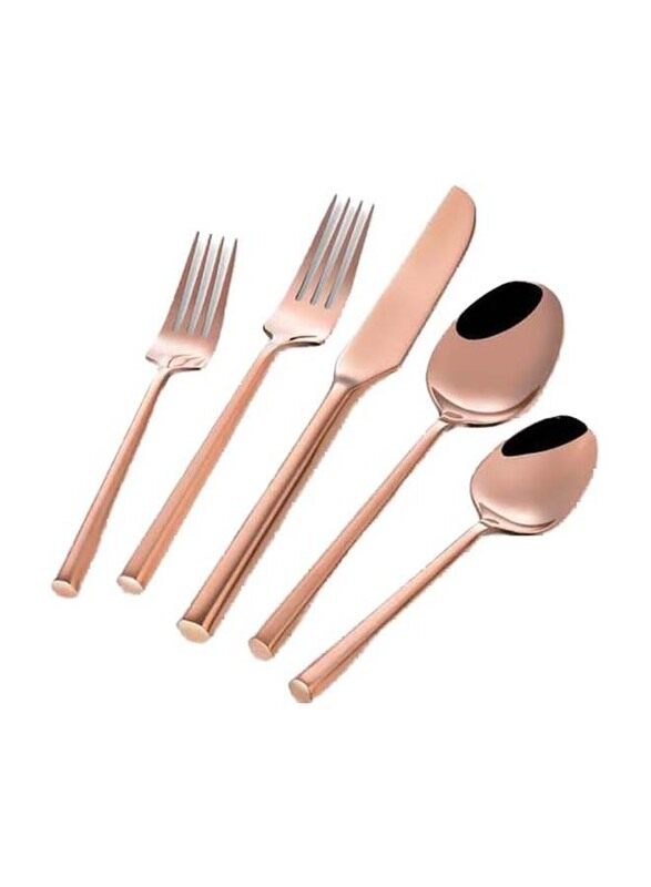 

Generic Elegant 12-Piece x 5-Each Stainless Steel Cutlery Set, Rose Gold