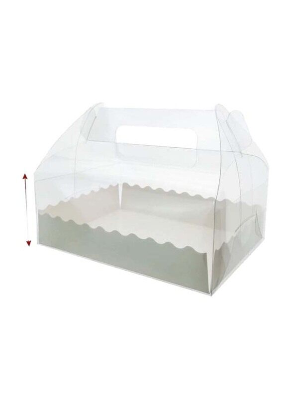

Generic Portable Paper Box for Pastery Etc, 12 Pieces, White/Clear