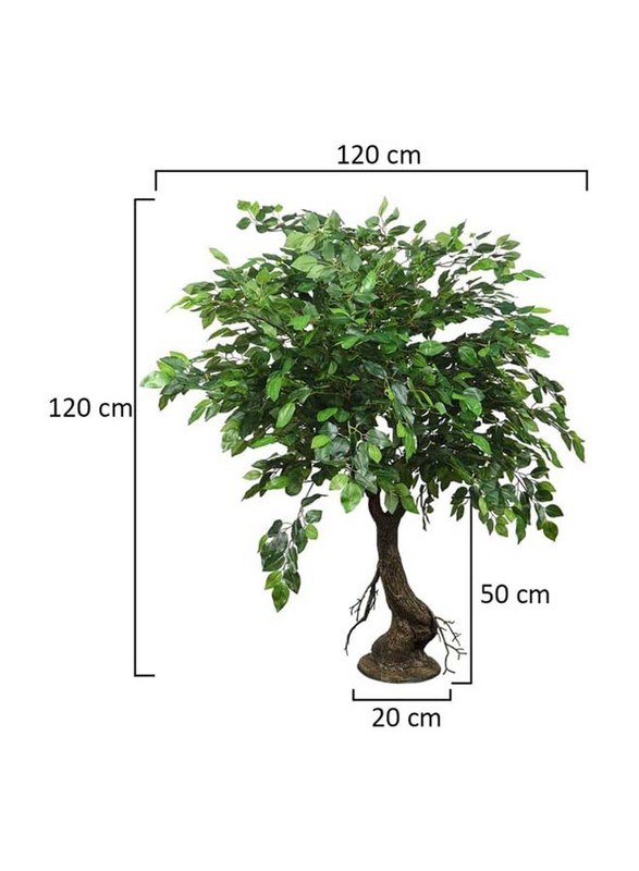 Nearly Natural Real Touch Artificial Ficus Tree, 120 x 120 x 120cm, Green