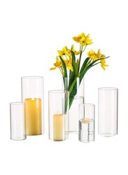 Glass Cylinder Vase, 12 x 12 x 30cm, Transparent