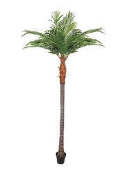 Nearly Natural Real Touch Artificial Palm Tree, 140 x 140 x 250cm, Green/Brown