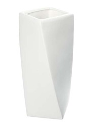 Twist Style Ceramic Vase, 30x12x12cm, White