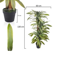 Nearly Natural Real Touch Artificial Dracaena Plant, 60 x 60 x 130cm, Green/Brown