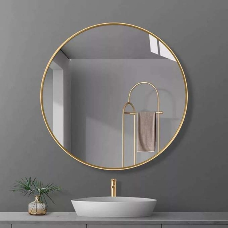 Round Shape Wall Mirror, 80 x 80 x 80cm, Gold