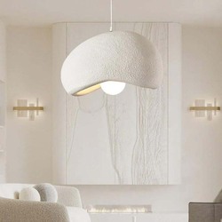 Modern Wabi-Sabi Chandelier, 60 x 60 x 60cm, White