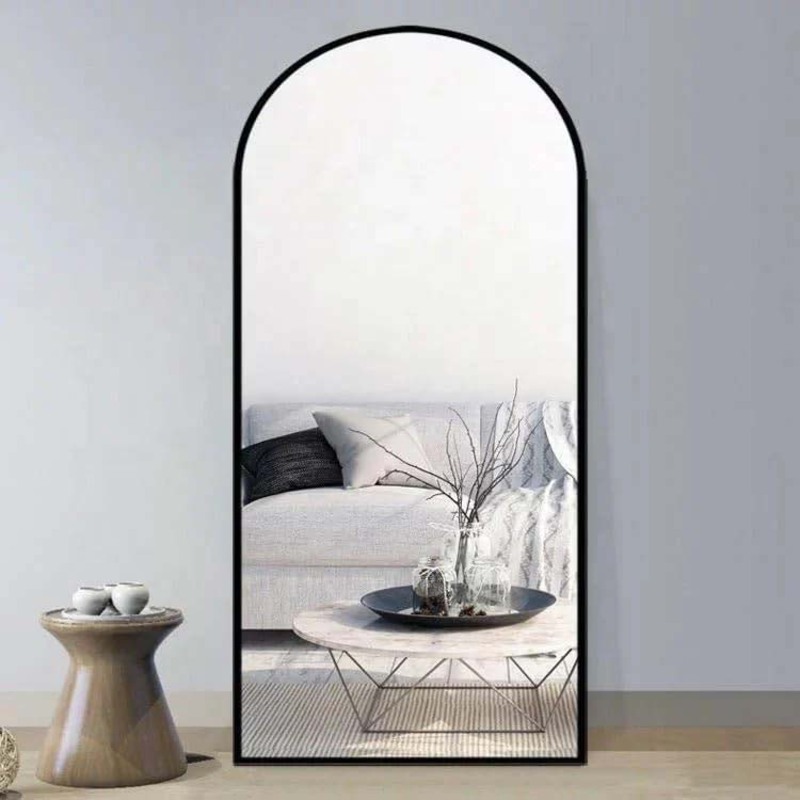 Half Moon Shape Arch Mirror for Floor Decoration, Clear