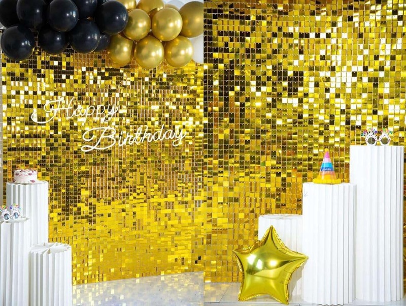 Shimmer Party Panel, 30cm, Gold