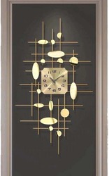 Iron Wall Clock, 62 x 62 x 110cm, Multicolour