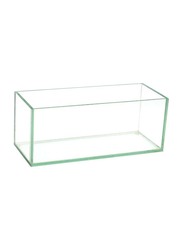 Rectangle Flower Glass Vase Decorative Centerpiece for Home Or Wedding, 10.2 x 25.4 x 10.2cm, Transparent