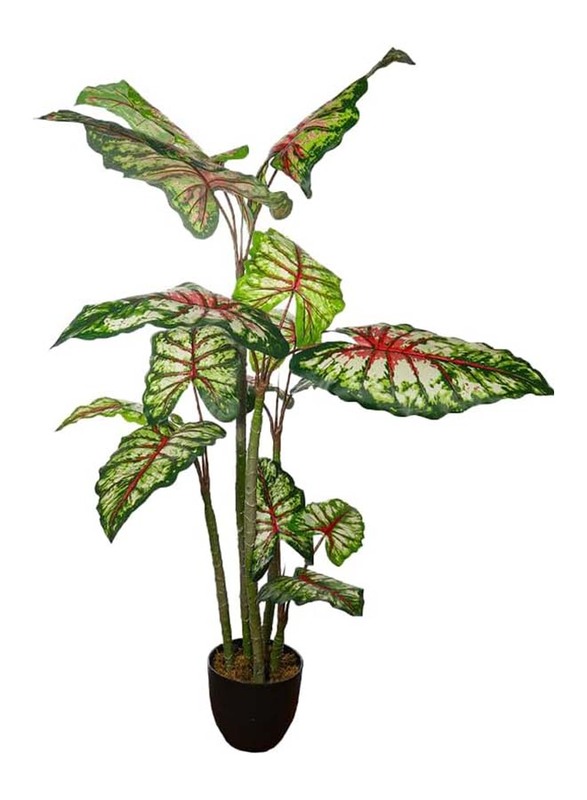 Nearly Natural Real Touch Artificial Caladium Plant, 110 x 110 x 160cm, Green/Brown