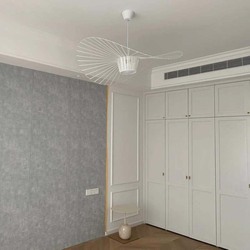 Umbrella Shape Modern Ceiling Light, 80 x 80 x 80cm, White